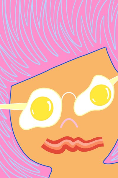 Uova e pancetta (arte digitale) da Evan Sklar