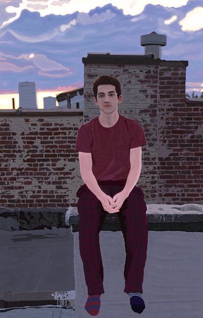 Emmitt sul tetto, Brooklyn (arte digitale) da Evan Sklar