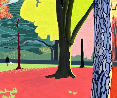 Autunno, Prospect Park (arte digitale) da Evan Sklar