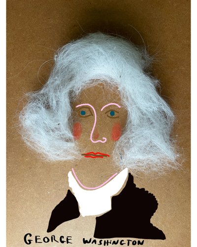 George Washington (disegno a collage) da Evan Sklar