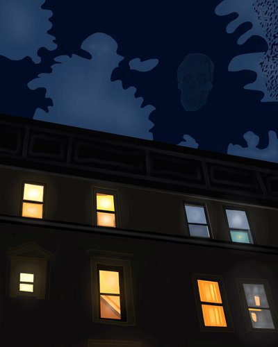 Notte di Halloween (arte digitale) da Evan Sklar