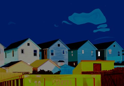 Case nel Queens (arte digitale) da Evan Sklar