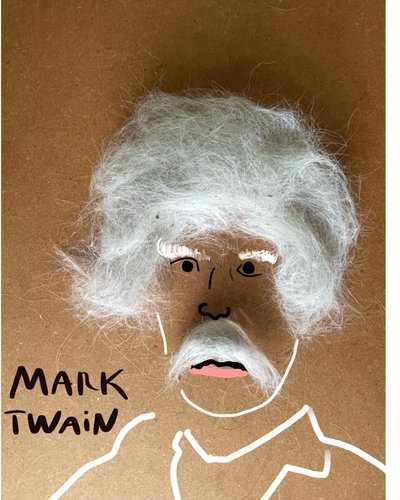Mark Twain (disegno a collage) da Evan Sklar