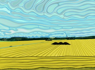 Periferia di Calais, Francia (arte digitale) da Evan Sklar