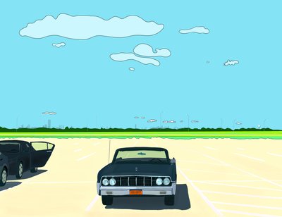Parcheggio, Rockaway Beach (arte digitale) da Evan Sklar