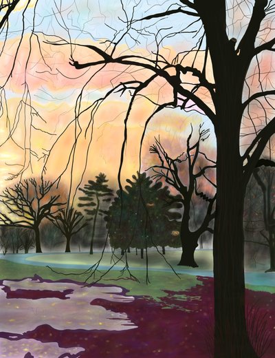 Prospect Park, Alberi (arte digitale) da Evan Sklar