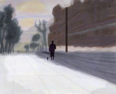 Prospect Park, Ovest dopo la neve (arte digitale) da Evan Sklar