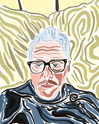 Autoritratto a New Haven (arte digitale) da Evan Sklar