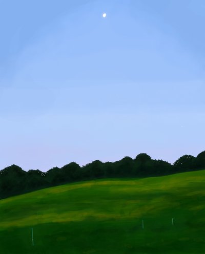 Campo del Vermont, Alba (arte digitale) da Evan Sklar