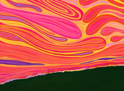 Collina del Vermont in estate (arte digitale) da Evan Sklar