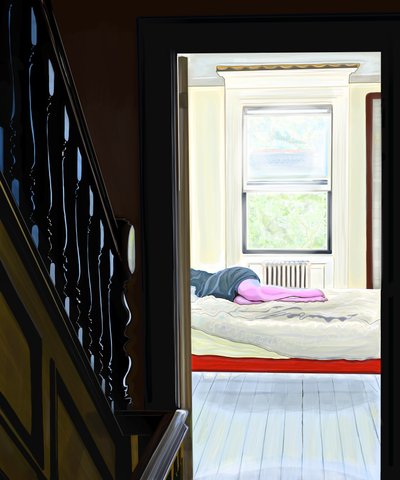 Donna che sonnecchia (arte digitale) da Evan Sklar