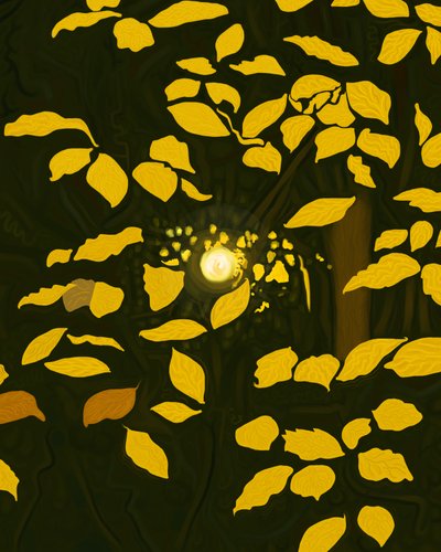 Foglie gialle (arte digitale) da Evan Sklar