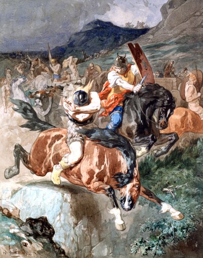 Combattimento dei cavalieri da Evariste Vital Luminais