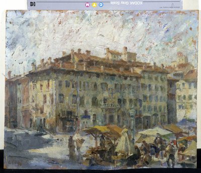 Mercato in Piazza Grande a Modena da Evaristo Cappelli