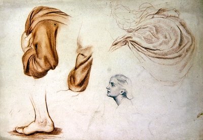 Drappeggio, piede e testa per 