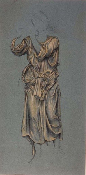 Studio di drappeggio per la figura della giovinezza eterna da 