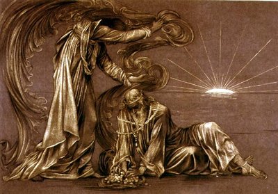 Studio finito per Earthbound, c.1897 (gesso) da Evelyn De Morgan
