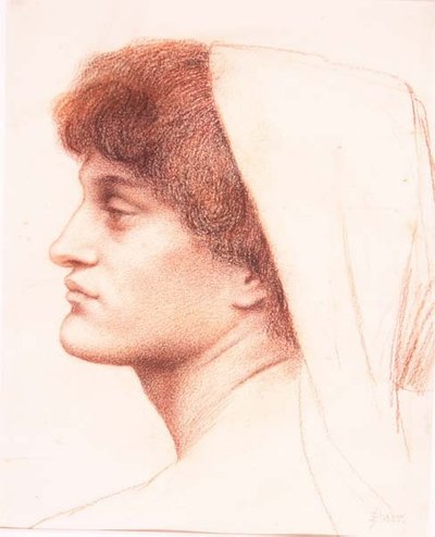 Profilo di una testa femminile da Evelyn De Morgan