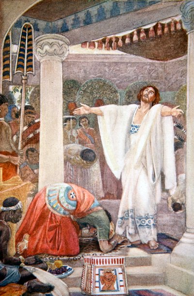Daniele interpreta il sogno di Nabucodonosor, 1916 da Evelyn Paul