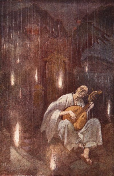 Hoichi-senza-orecchie, illustrazione da 