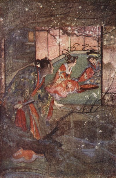 Kato Sayemon nel Palazzo dello Shogun Ashikaga, illustrazione da 