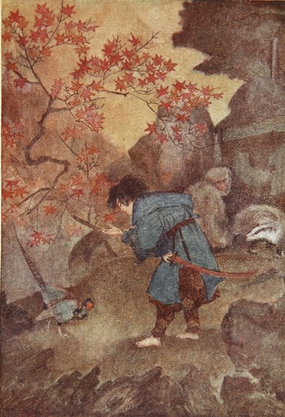 Momotaro e il fagiano, illustrazione da 