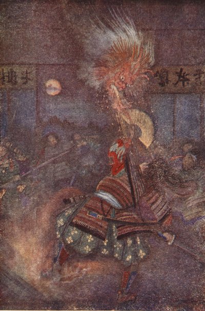 Raiko uccide il goblin di Oyeyama, illustrazione da 
