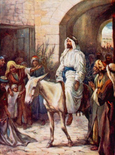 Ingresso a Gerusalemme (litografia a colori) da Evelyn Stuart Hardy