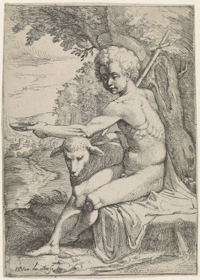 San Giovanni Battista nel deserto da Everard Crynsz. van der Maes