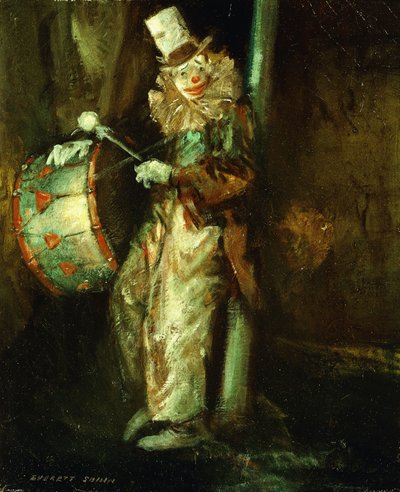 Clown con tamburo da Everett Shinn