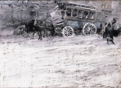 Autobus Trainato da Cavalli da Everett Shinn