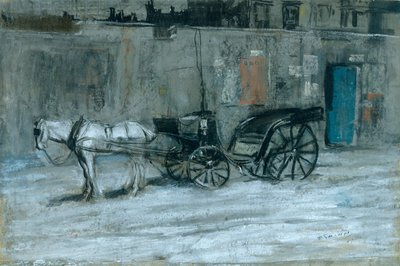 Parigi, cavallo e carrozza, c.1900-05 da Everett Shinn