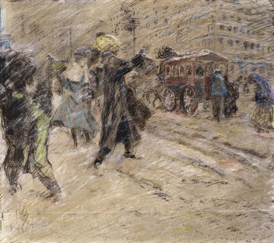 Tempesta di neve, Madison Square, New York da Everett Shinn