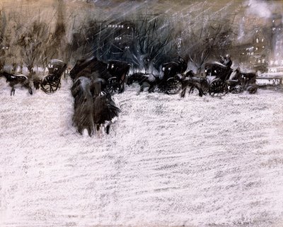 Il parco in inverno da Everett Shinn