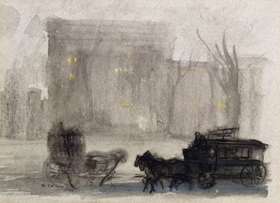 Veduta di New York - Washington Square da Everett Shinn