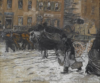 Inverno sulla 21ª Strada, New York da Everett Shinn