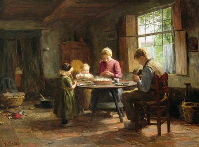 Un Interno Olandese - Grazia Prima del Pasto da Evert Pieters