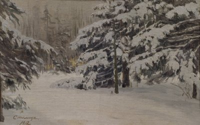 Inverno sulle isole di San Pietroburgo, 1912 da Evgeni Ivanovich Stolitsa