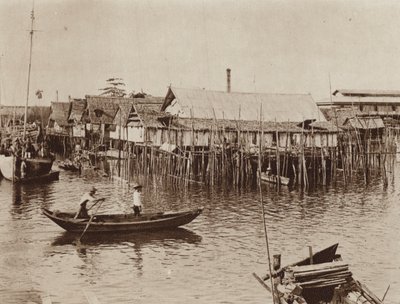 Case di pescatori costruite su palafitte sopra l