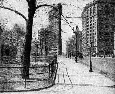 Flatiron Building e Madison Square, New York City, USA, c1930s da Ewing Galloway