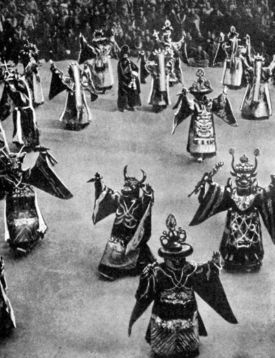 Danzatori mascherati, Tibet da Ewing Galloway