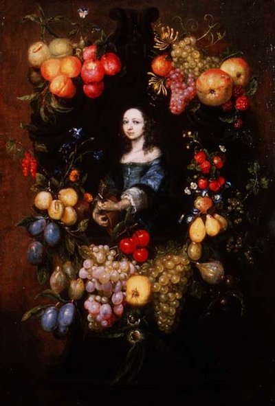 Ritratto di una giovane donna che suona una chitarra da Eykens or Ijkens Catharina Ykens