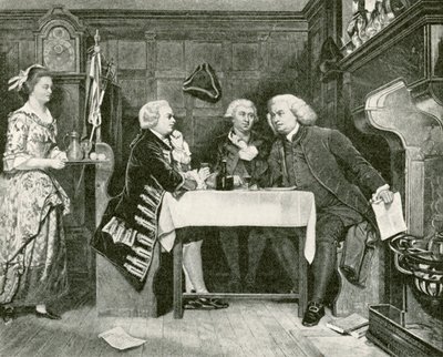 Johnson, Goldsmith e Boswell alla Taverna Mitre da Eyre Crowe