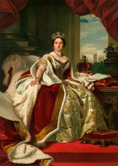 Sua Maestà la Regina nei suoi abiti di stato, 1859, c. 1897 da Eyre and Spottiswoode