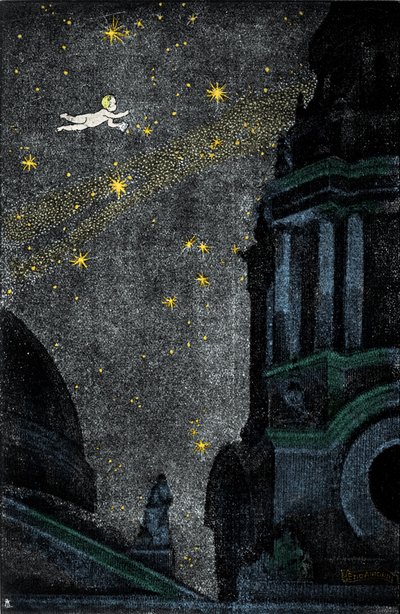 Illustrazione per il romanzo "Peter Pan" di Sir James Matthew Barrie da Ezio Anichini