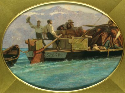 Barca dei bagagli sul Lago di Ginevra da F.L.D. Bocion