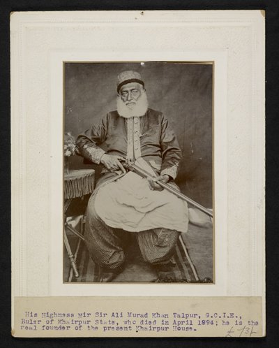 Sir Mir Ali Murad Khan Taipur III, Sovrano dello Stato di Khaipur da F.L. Wadhumal