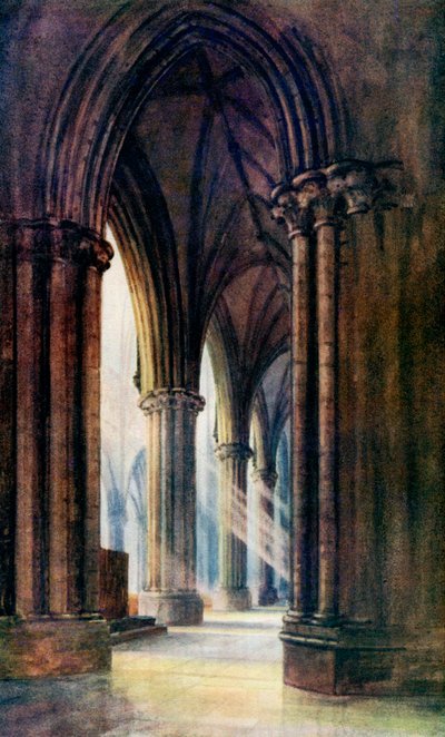 Interno della Cattedrale di Lincoln, 1924-1926 da FP Dickinson