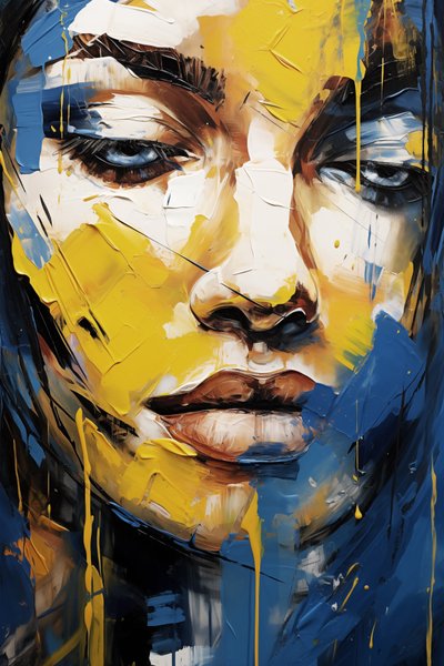 Volto femminile astratto da F. Abderrahim