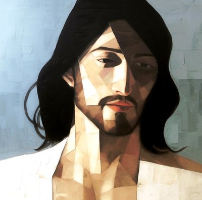 Ritratto Minimalista di Gesù Cristo da F. Abderrahim